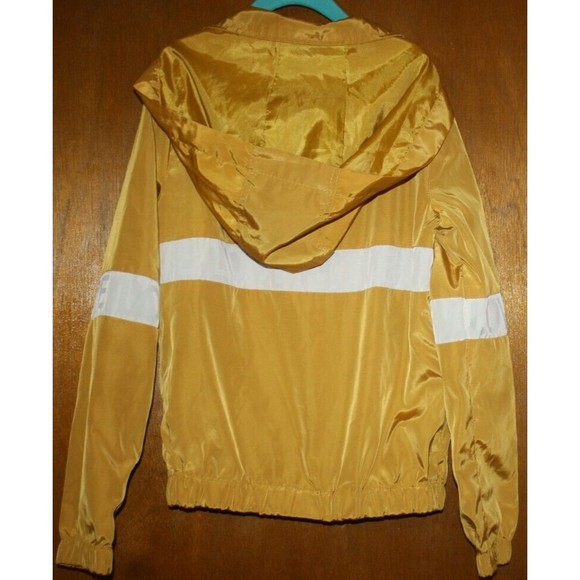 Kelly By 26 International Windbreaker Jacket Sz S(7/8) Gold White Stripe Love - Picture 7 of 10